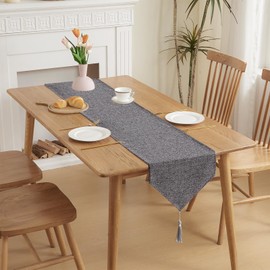 WAITER TREE Table Runner Linen High-Quality Table Runner Table Linen Plain Easy Care Collection Table Runner Linen Look Table Runner