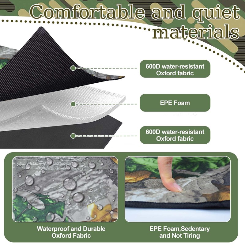 Tree Stand Seat Replacement with Storage Pocket 16.5*13inch Universal Replacement
