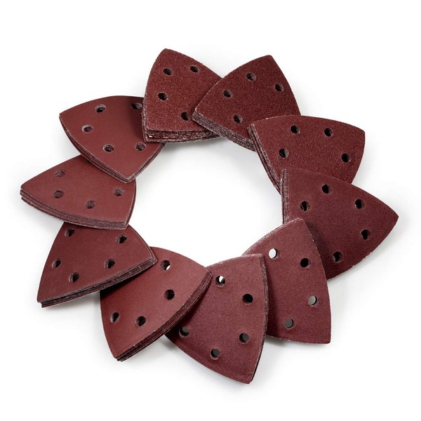 SPEEDWOX 100 Pcs 3-1/2 Inches 90mm Triangle Sanding Paper Hook
