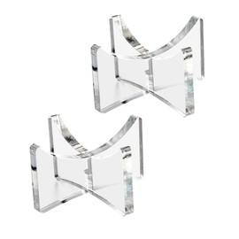Yes!Fresh Acrylic Baseball Holders for Ball Memorabilia Display, Softball Display, Tennis Display Rack (1.97x1.1 inch, Clear)