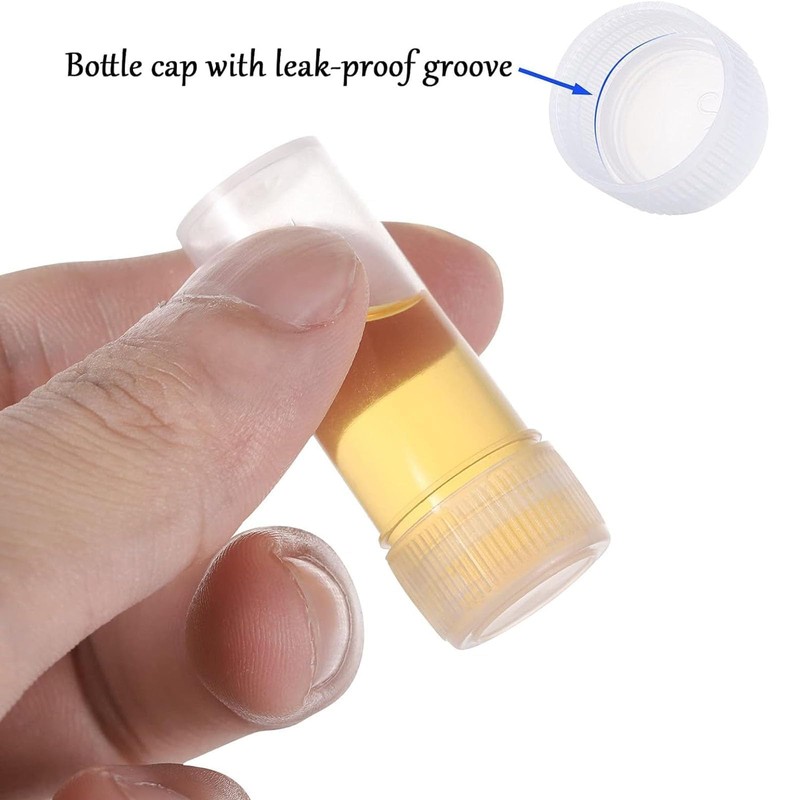 MZOYOURO 50Pcs 5 ml Plastic Sample Bottles, Small Vial Storage