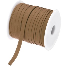 sourcing map 1/4 Inch Double Fold Bias Tape Continuous Bulk Cotton Bias Tape for Sewing Seaming Quilting Hemming Binding Crafts (Coffee 50 Yards)