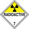 Accuform MPL701VP1 Plastic Hazard Class 7 DOT Placard, "Radioactive 7"