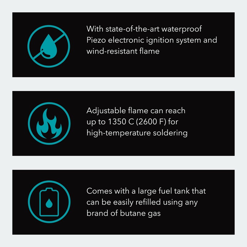 Solder-It Green Pro-Torch PT-500 | Automatic-Ignition Butane Torch Lighter |