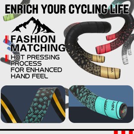Handlebar Tapes, Cycling Handlebar Tape, Bicycle Handlebar Tape, Handlebar Tapes with End Plugs, Bicycle Handlebar Tape for MTB Road Bike, Bicycle Handlebar Tape, Non-Slip and Shock-Absorbing Grip