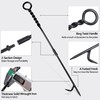CKLT Fire Poker for Fire Pit Outdoor, 26inch Twisted Rope