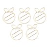 100Pcs Gold Paper Clips Cute Shape Stainless Steel Multifunction Metal
