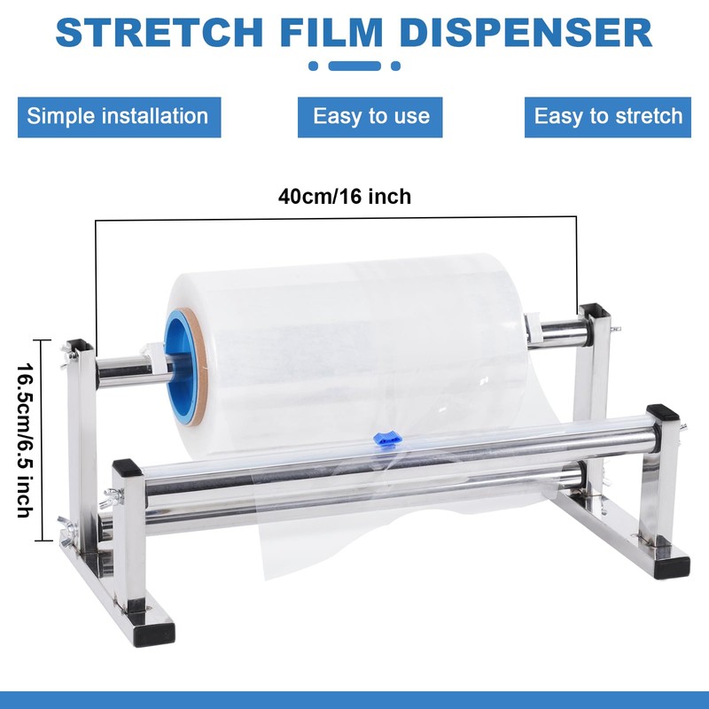 Consfly Stretch Film Wrap Dispenser with Cutter, 13.78 inch Table