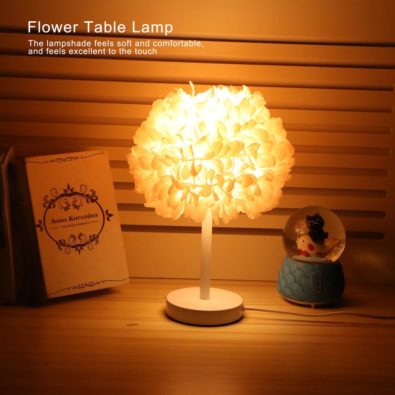 Flower Table Lamp Bedside Bedroom Desktop Nightstand Decoration Supplies Light
