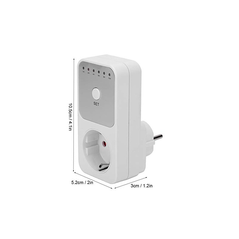 Digital Countdown Light Timer Plug 1-10 Hours Adjustable ABS Output