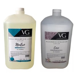 vg cosmetics Shampoo Neutro Y Acondicionador De Coco 4lt, C/u Vgcosmetic