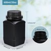 UMETASS Plastic Bottles Wide Mouth 20oz/600ml, Darkroom Chemical Storage Bottle,