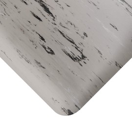 Deflecto Marbletop Anti-Fatigue Comfort Standing Floor Mat, Vinyl, Recycled Materials, 1/2", Rectangle, Beveled Edge, 36" x 60", Gray