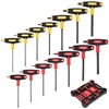 Topline 14-Piece Allen Wrench Set, Metric&SAE T-Handle, Long Arm Hex