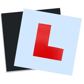 DOETYD 2 Pack Fully Magnetic Car L Plates for New Car Driver-Red L Plate Magnetic Extra Thick Strong Learner Plates, Water Proof and Easy to Move without Scratching Painting off