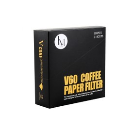 Limosh V Shape Coffee Filters paper Brown Color 100pcs- Natural Paper Filters 2-4 Cup,Compatible with Pour Over and Drip Coffee Maker Filtering without residue