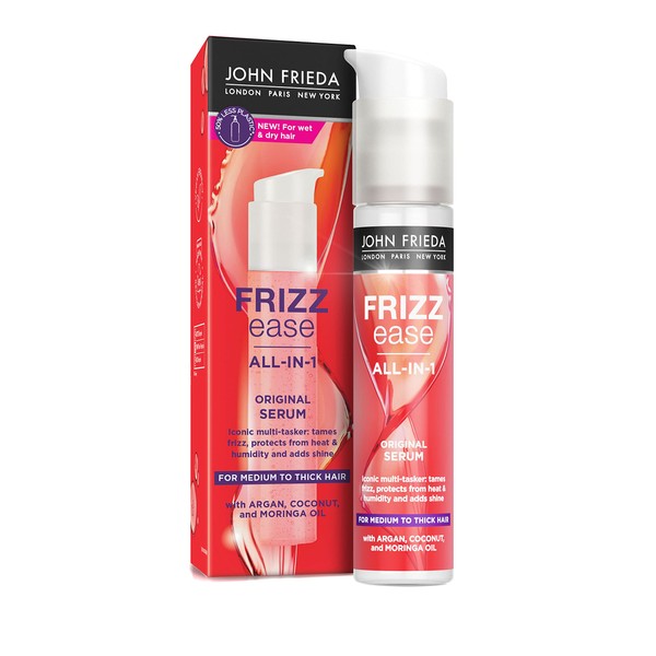 John Frieda Frizz Ease Original 6 Effects Serum for Medium to Thick Frizzy Hair, 50 ml