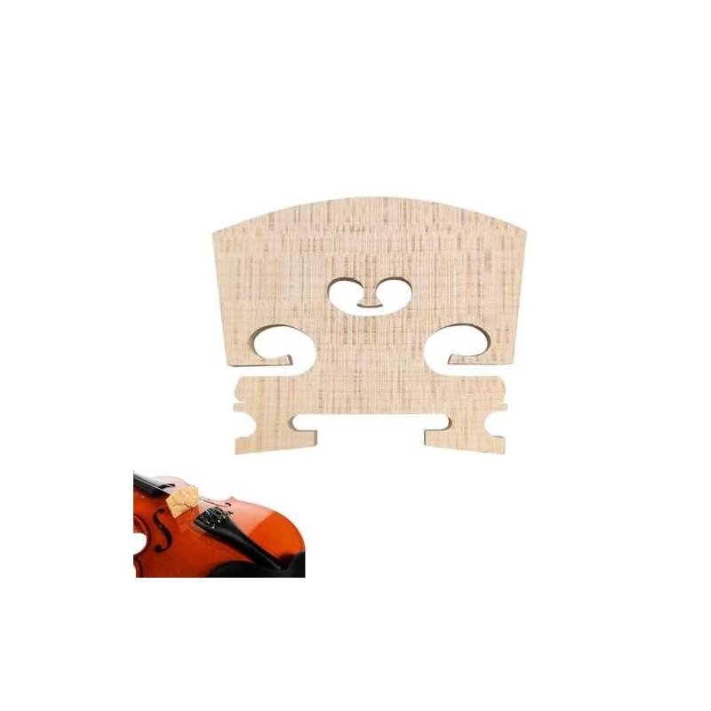 Violin Bridge 4/4 High-Quality Solid Wood Bridge for Full-Size Violins