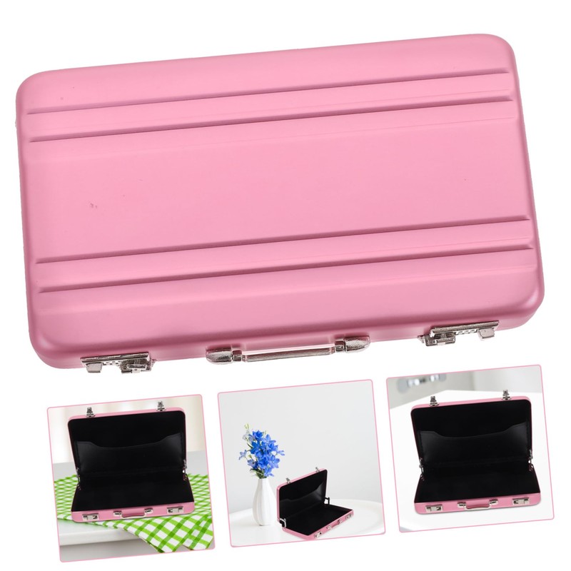 jojofuny Mini Briefcase Business Card Holder Card Case Portable Id