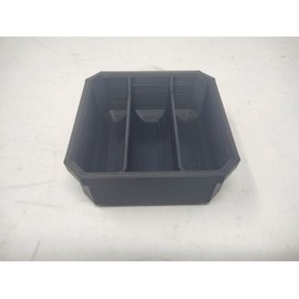 Black Storage Tray with 3 Sections and Wall Mount Hanging Bracket