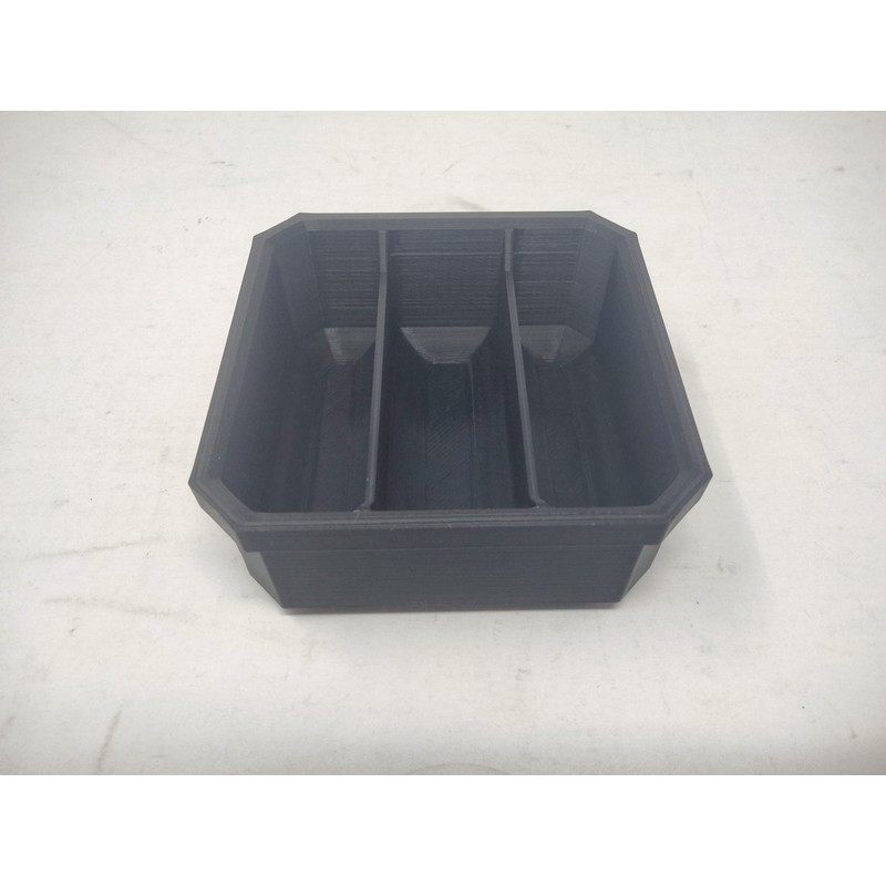 Black Storage Tray with 3 Sections and Wall Mount Hanging