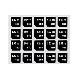20PCS Capacity Sticker Label for Hard Drive Tray Caddy DXD9H 0DXD9H X7K8W 0X7K8W, Compatible for Dell PowerEdge 16th-14th Gen r740 r640 r440 r340 r750 r650 r550 r760 r660 r6625, 1.92TB, SSD