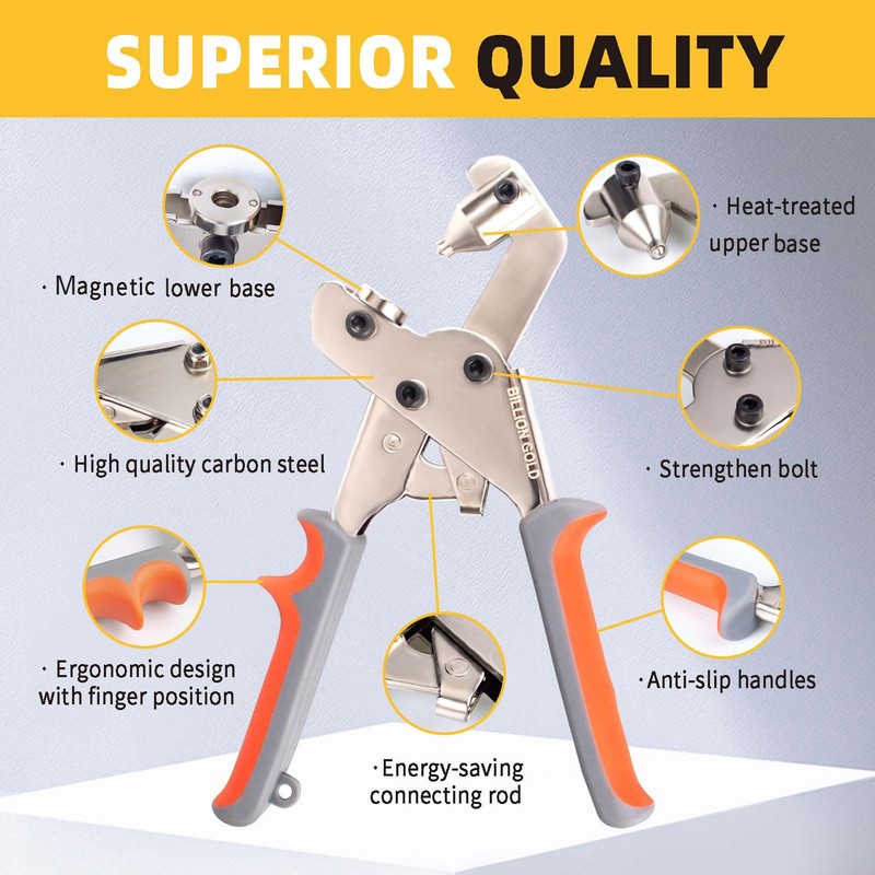 Heavy-Duty Snap Fastener Tool Kit - BILLION GOLD Adjustable Snap