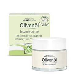 Medipharma Cosmetics Crema hidratante facial intensiva para piel muy seca | Loción facial hidratante diaria para mujeres y hombres | Cuidado de la piel extra seco | Sin parabenos, aceite de oliva, vitamina A, vitamina E (50 ml)