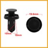 Partuto 10pcs 10mm Hole Black Car Fender Bumper Plastic Rivet