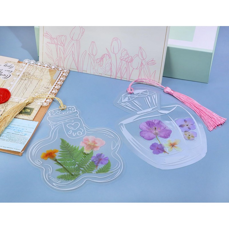 Dried Flower Bookmarks Penta Angel 20Pcs Bottle Shape Handmade DIY
