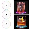 3pcs LED Light Coaster Acrylic Crystal Slim Cup Cocktail Glass