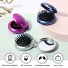 1st Choice Folding Hair Brush with Mirror,Round Mini Compact Massage