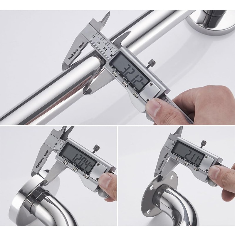 Shower Handicap Grab Bars for Bathroom Wall, L-Shaped Grab Bar,