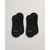 GANT Men's Invisible Socks 2-Pack, Black, Standard