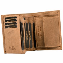 MATADOR 6402 Men's Unisex Wallet Women, light brown, Vintage