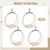 Toyosport 4 Pcs Plant Hanger with Wood Base, Hanging Window