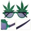 5 pares de gafas de marihuana con purpurina para disfraz