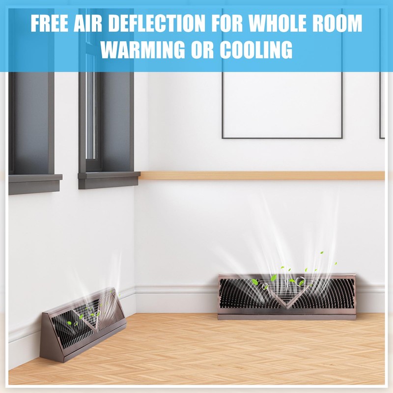 Yaocom 4 Pack 18 Inch Baseboard Register Duct Opening Size