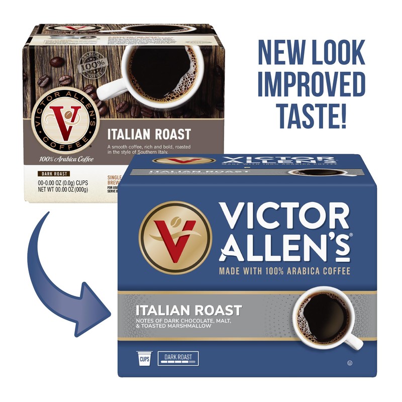 Victor Allen's Coffee Italian Roast, Dark Roast, 42 Count, Single