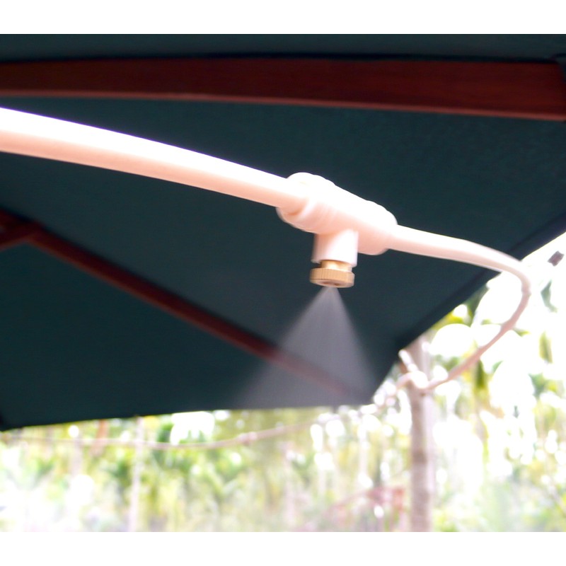 爽快 ミスト シャワー 【ホワイト】 【9メートル】 ノズル ヘッド 16個