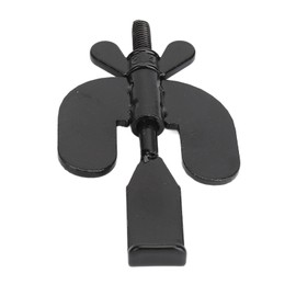 Alomejor Door Security Lock Stainless Steel Portable Heavy Duty Door Stoppers for Improved Home Hotel School Security with Adjustable Wing Nut (Black)