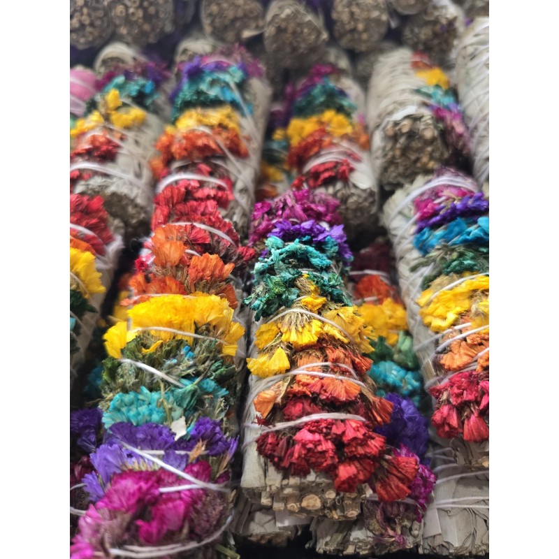 7 Chakras with White Sage Smudge Sticks pack of 3