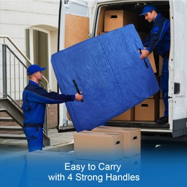 Coldwind Mattress Bags for Moving and Storage,Waterproof Mattress Cover for Moving with Heavy Duty Handles, Strong Zipper, Reusable Mattress Storage Bag, Moving Supplies & Moving Bags,King Size,Blue