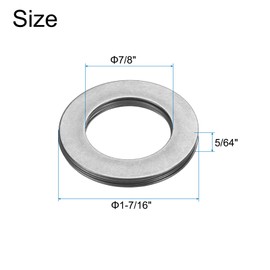 sourcing map 2 Sets NTA1423+2TRA Thrust Needle Roller Bearings with Washers, 7/8 x 1-7/16 x 5/64 inch Heat Resistant Chrome Steel Needles Roller Bearing