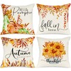 Ywlake Fall 18x18 Throw Pillow Covers Set of 4, Pumpkin
