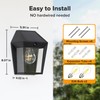 LUTEC 2 Pack Solar Wall Lights Outdoor, Solar Wall Lanterns