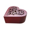 Wooden Hollow Out Heart Shaped Wind up Music Box with