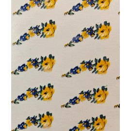 Unbranded Ceramic decals yellow and blue floral swag
