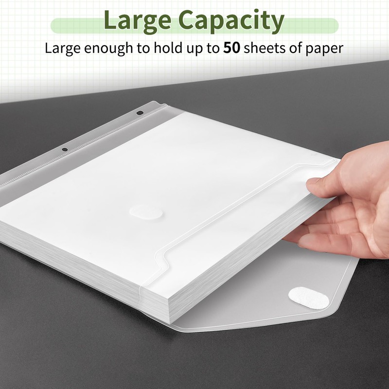 Sooez 30 Pack Binder Folders with Space-Saving Closure, Super Heavyweight