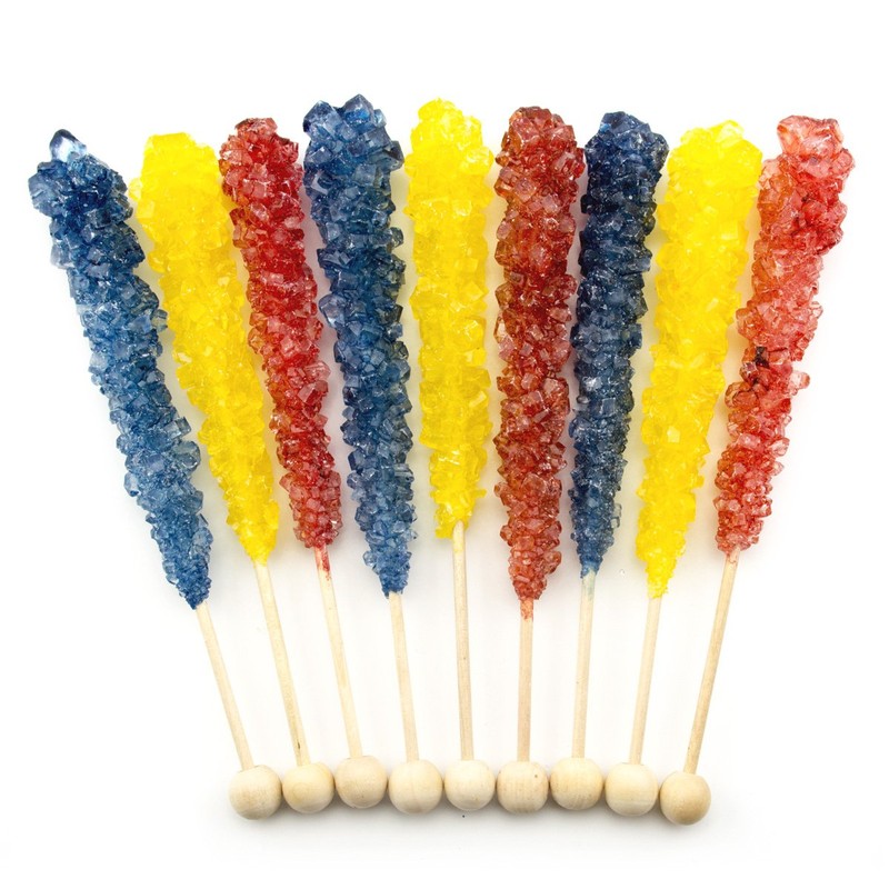 Boone's Mill | Holiday Themed Rock Crystal Candy Sticks (Happy